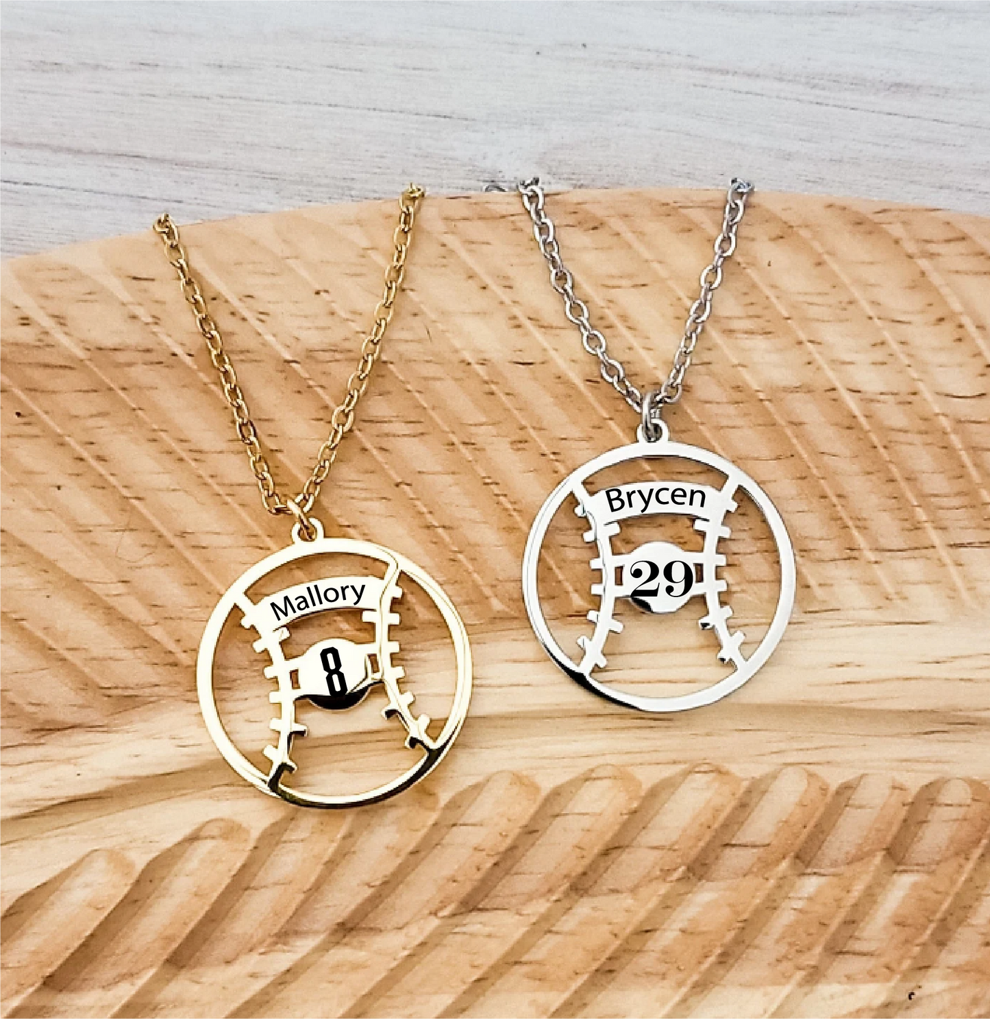 Baseball Softball Pendant Necklace – Stainless Steel Sports Jewelry for Baseball Lovers