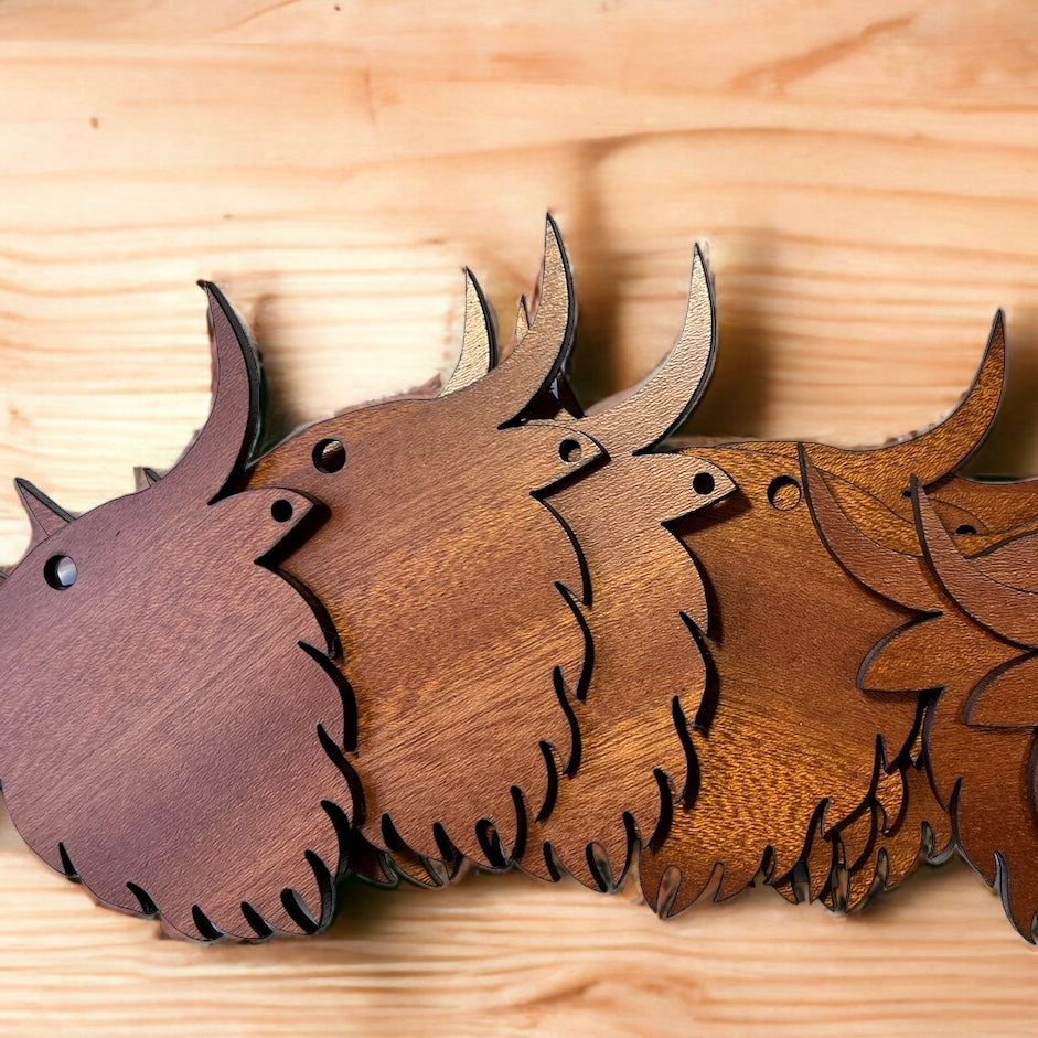 Highland Cow Christmas Ornament