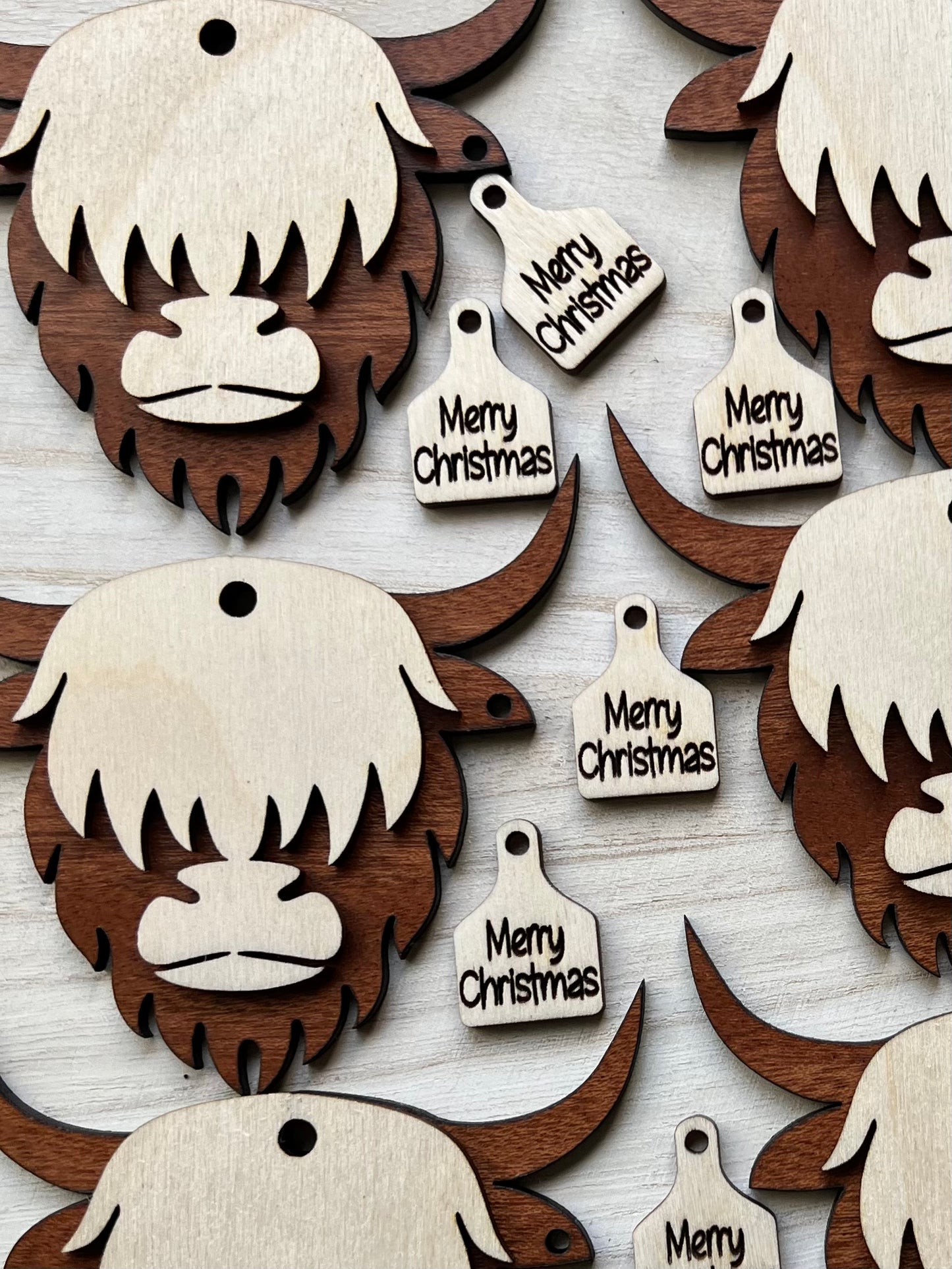 Highland Cow Christmas Ornament