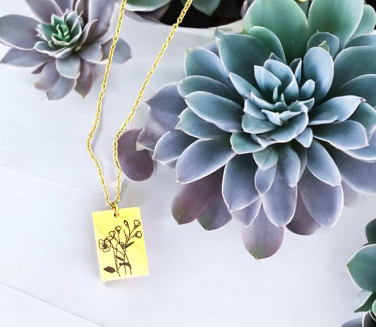 Rectangle Pendant Necklace