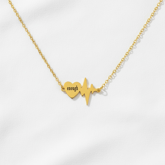 Engraved Heartbeat Necklace