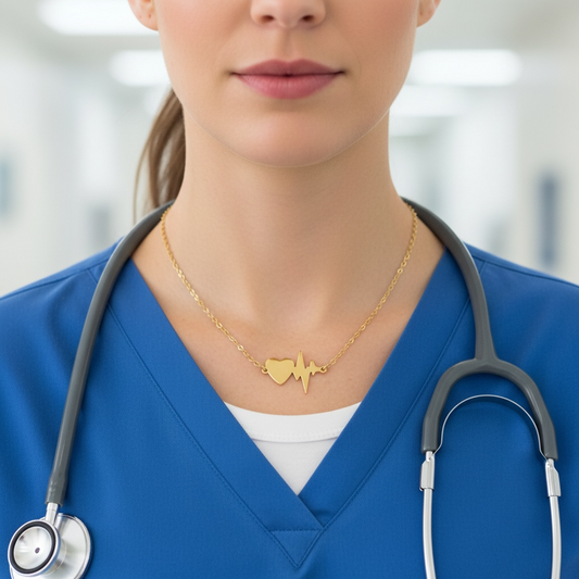 Engraved Heartbeat Necklace