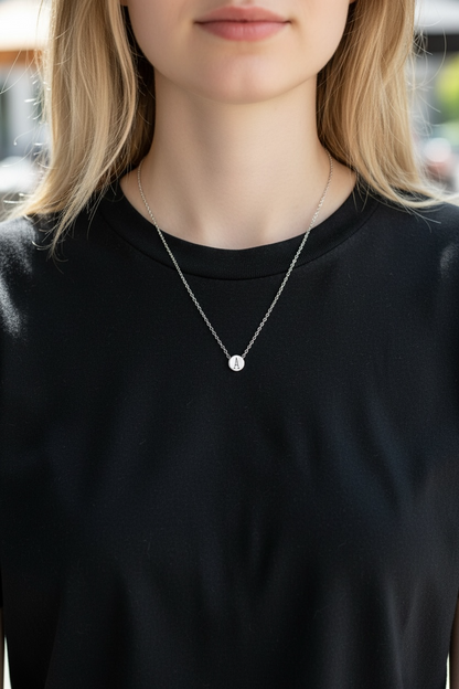 Engraved Circle Necklace