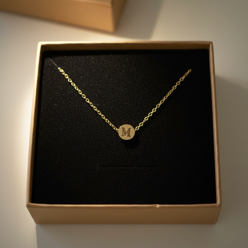 Engraved Circle Necklace
