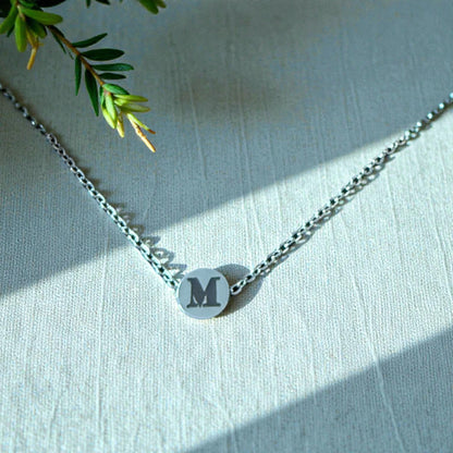 Engraved Circle Necklace